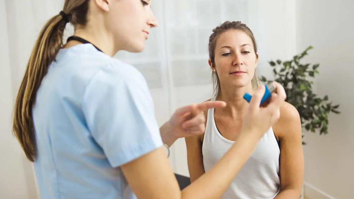 Doctor instructing patient